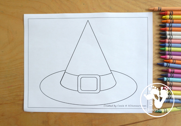 Witch Hat Fine Motor Mat Printables - You have a witch hat template printable, a witch hat tracing printable, and a witch hat  dot marker printable 3Dinosaurs.com