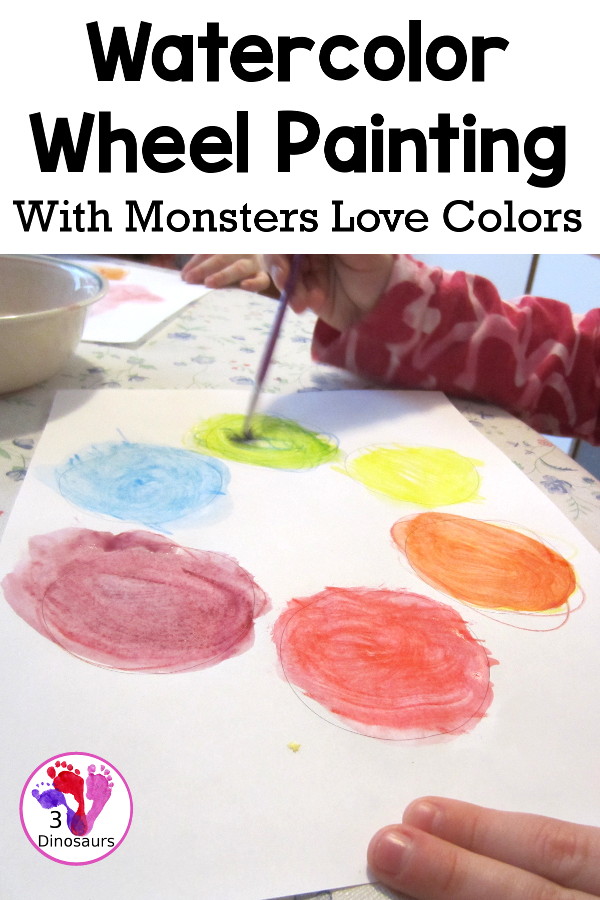 Watercolor Color Wheel -  a fun book and craft idea for kids to make. - 3Dinosaurs.com