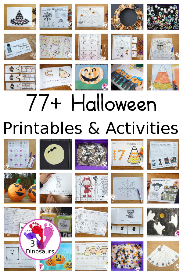 Halloween Activities & Printables - 3Dinosaurs.com