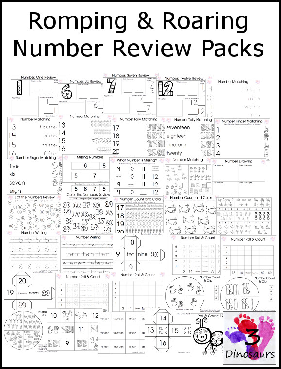 The All New Romping & Roaring Number Packs! - 3Dinosaurs.com