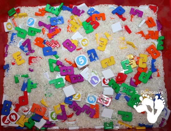 Number Sensory Bin - 3Dinosaurs.com