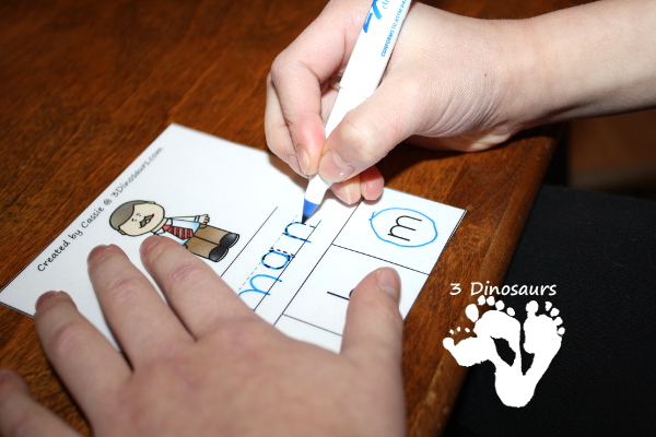 CVC Word Family Beginning Sound Clip Cards: Short A:  ab, -ag, - am, -an, -ap, -ar, -at - 3Dinosaurs.com