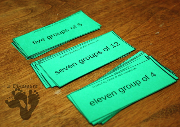 Free Easy to Use Christmas Tree Hands-On Multiplication Mat - hands on look at multiplication and groups of numbers added together - 3Dinosaurs.com