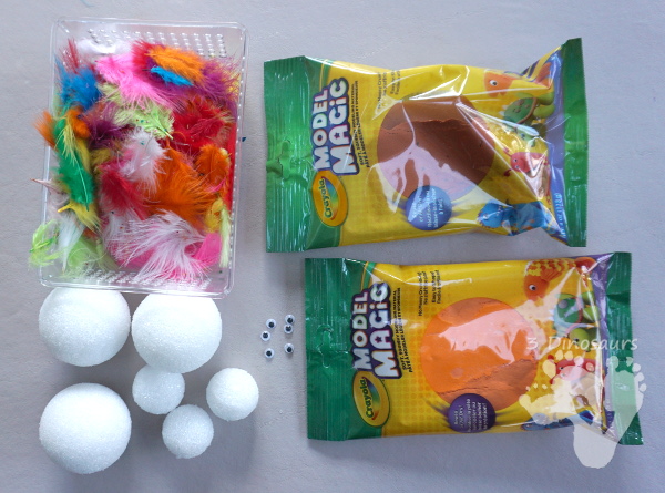 Fun To Make Model Magic Turkey - easy to make turkey and get a lot of fun fine motor work in as well - 3Dinosaurs.com #craftsforkids #thanksgiving