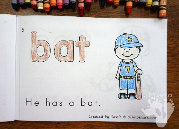 CVC Interactive Word Books with 23+ word endings in an interactive easy reader book, no-prep worksheets and reader strips $ - 3Dinosaurs.com