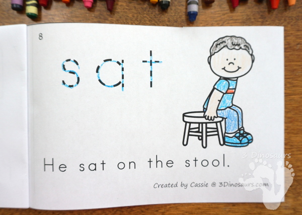 CVC Interactive Word Books with 23+ word endings in an interactive easy reader book, no-prep worksheets and reader strips $ - 3Dinosaurs.com