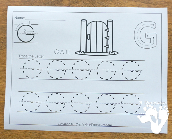 No-Prep ABC Tracing Pages Uppercase or Lowercase for the whole Alphabet - 52 pages of printabes for kids to work on the letters they are working on - 3Dinosaurs.com