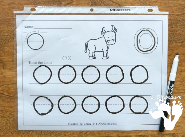 No-Prep ABC Tracing Pages Uppercase or Lowercase for the whole Alphabet - 52 pages of printabes for kids to work on the letters they are working on - 3Dinosaurs.com