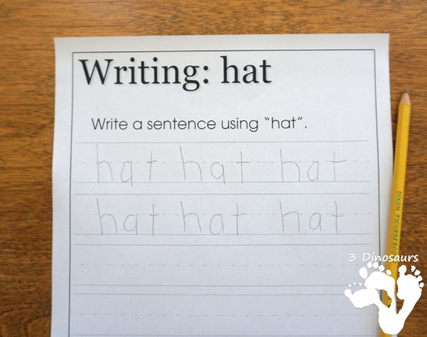 Early Reading Printables BOB Books Printables: Set 1 Book 3 Dot - with 5 fun activities for kids to use with books working on CVC and first sight words - 3Dinosaurs.com