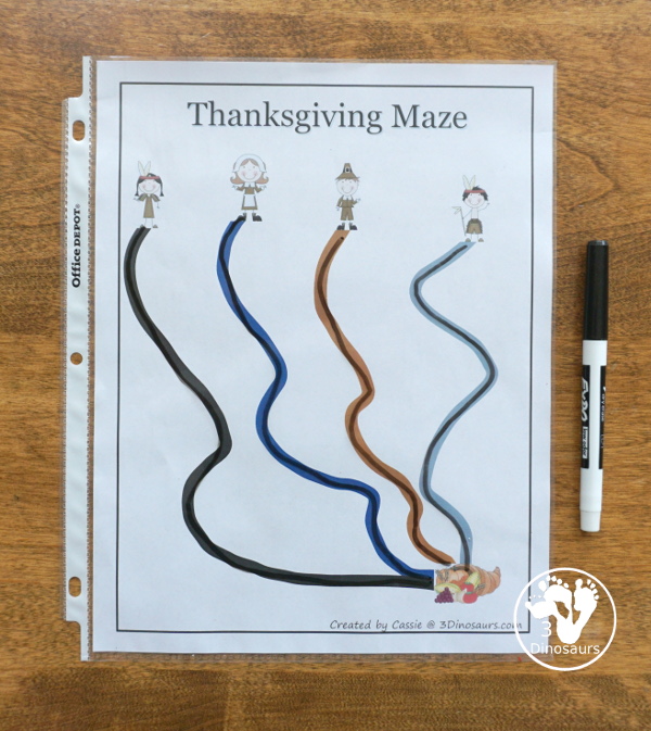 Free Thanksgiving Pack for Tot, Preschool, Kindergarten, First Grade - over 120 pages for the main pack and 29 pages in the Tot-Preschool Pack with a mix of hands-on and no-prep activities - 3Dinosaurs.com