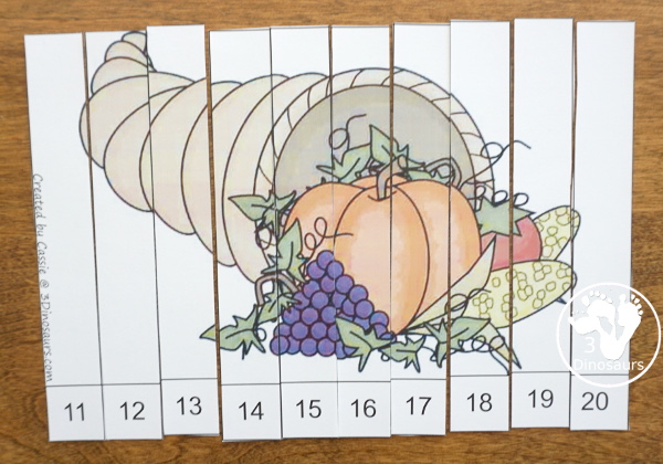 Free Thanksgiving Pack for Tot, Preschool, Kindergarten, First Grade - over 120 pages for the main pack and 29 pages in the Tot-Preschool Pack with a mix of hands-on and no-prep activities - 3Dinosaurs.com