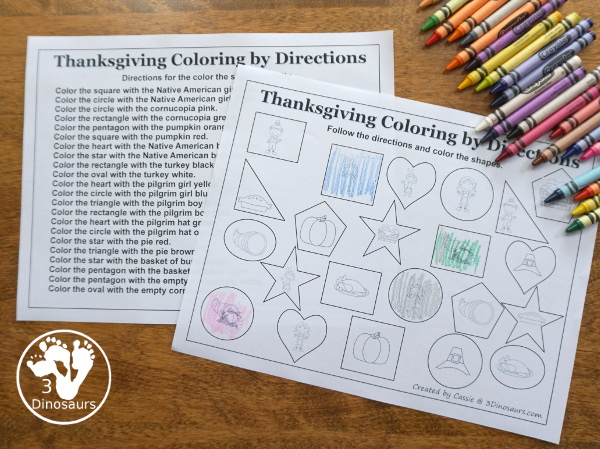 Free Thanksgiving Pack for Tot, Preschool, Kindergarten, First Grade - over 120 pages for the main pack and 29 pages in the Tot-Preschool Pack with a mix of hands-on and no-prep activities - 3Dinosaurs.com