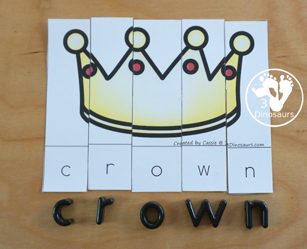 Free Blends Puzzles: consonant blends puzzles for kids to learn Bl-, Br-, Cl-, and Cr- blends. Two puzzles for each beginning blend - 3Dinosaurs.com