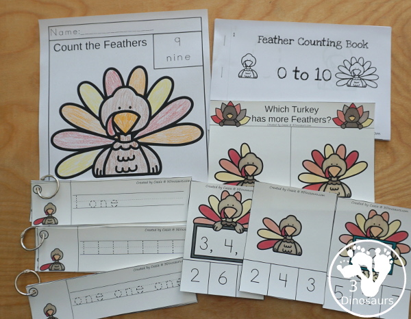 Turkey Activities Pack: Turkey ABC find and color, Find & color with tracing letters, ABC clip cards uppercase and ABC clip cards with matching uppercase with lowercase, ABC Tracing strips with uppercase and lowercase, uppercase only, and lowercase only.- 3Dinosaurs.com