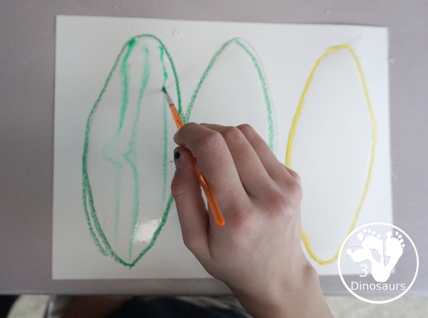 Watercolor Process Art Corn - a fun activity to make corn for a Thanksgiving or harvest celebration - 3Dinosaurs.com