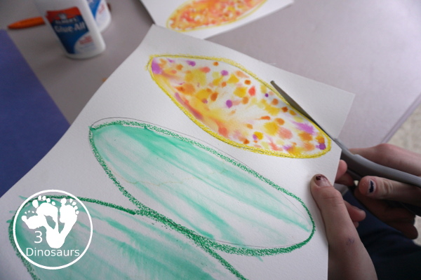 Watercolor Process Art Corn - a fun activity to make corn for a Thanksgiving or harvest celebration - 3Dinosaurs.com
