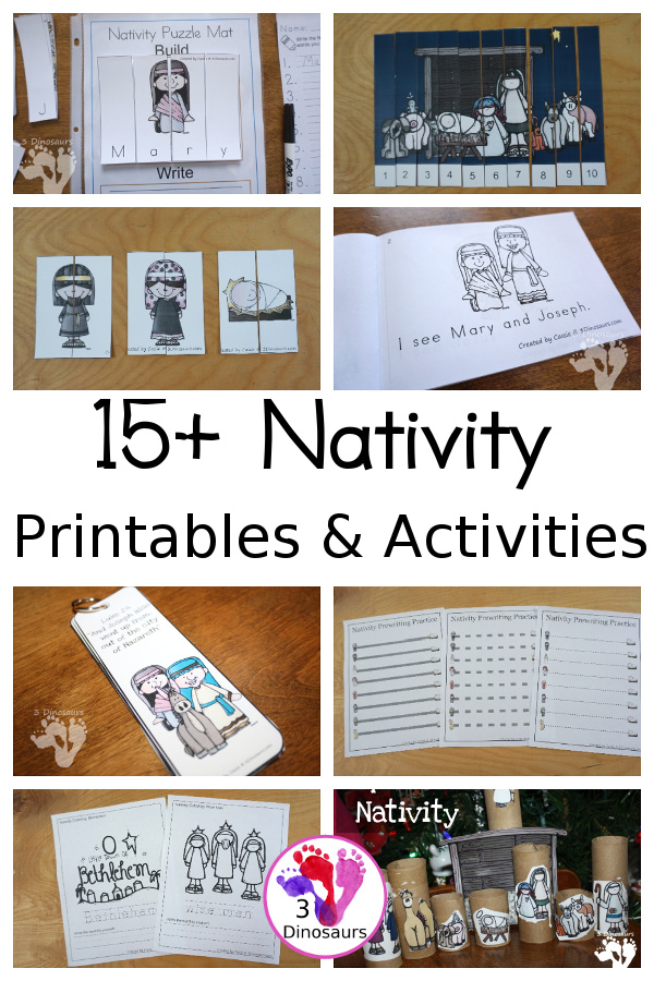 Nativity  Activities & Printables on 3Dinosaurs.com