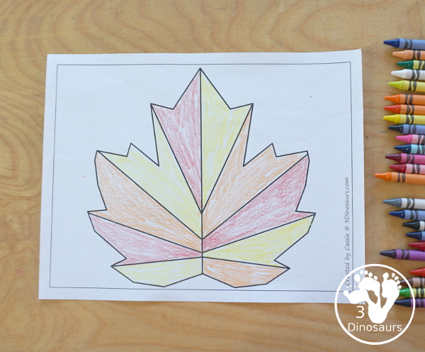 Free Leaf Fine Motor Mat Printable - with leaf tracing, leaf mat, leaf playdough mat, leaf dot marker - with different options for the leaf - 3Dinosaurs.com