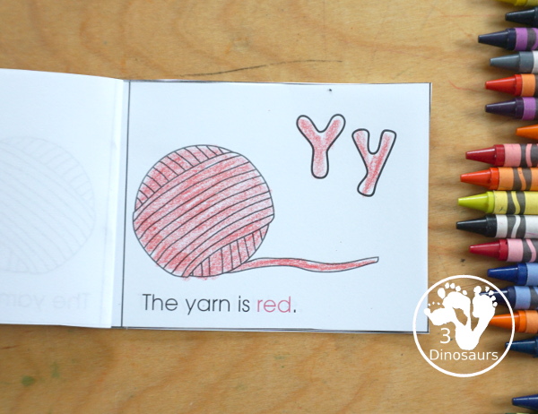 Free Romping & Roaring Y Pack Letter Pack: Y is for yarn - a letter Y pack that has prewriting, finding letters, tracing letters, coloring pages, shapes, puzzles and more - 3Dinosaurs.com