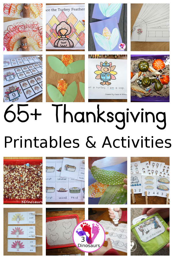 Thanksgiving Activities & Printables - 3Dinosaurs.com