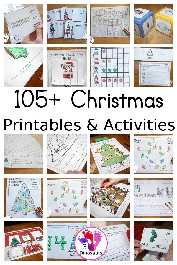 Christmas Printables - 3Dinosaurs.com