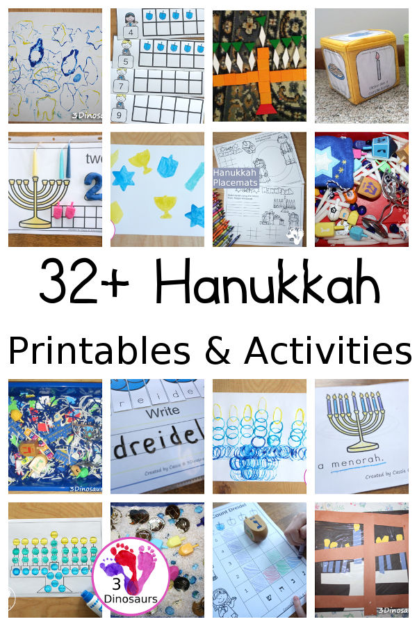 Hanukkah Activities & Printables - 3Dinosaurs.com