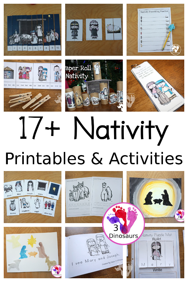 Nativity  Activities & Printables on 3Dinosaurs.com