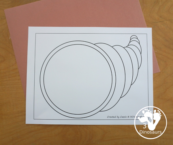 Free Cornucopia Fine Motor Mat Printables - you have five pages of printables with cornucopia templates, a cornucopia tracing page, a cornucopia dot marker page, and a cornucopia q-tip page. A fun Thanksgiving fine motor mat for kids. - 3Dinosaurs.com