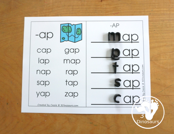 CVC Word Family Cards & Ladders St - with 33 word families for kids to learn with. 2 cards per page and up to 10 words per card  and cards in two sizes with matching word building ladders - 3Dinosaurs.com