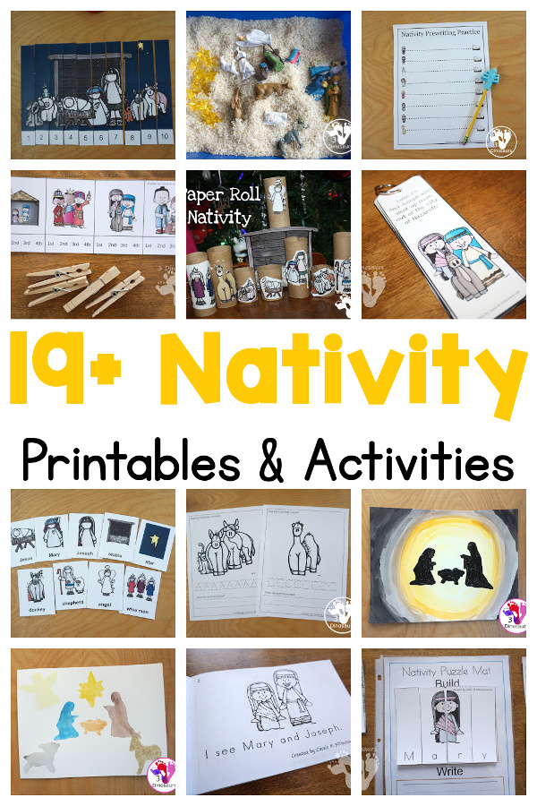 19+ Nativity Printables & Activities - ABCs, numbers, printables and more on 3Dinosaurs.com