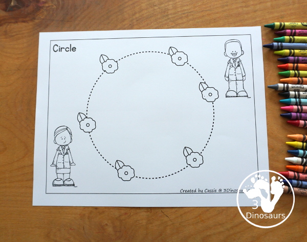 Free Poppy Shape Tracing Printable - has 12 shapes for kids to trace and color the poppies on the shapes. A great Veteran's Day shape printable for kids working on fine motor skills and shapes. - 3Dinosaurs.com