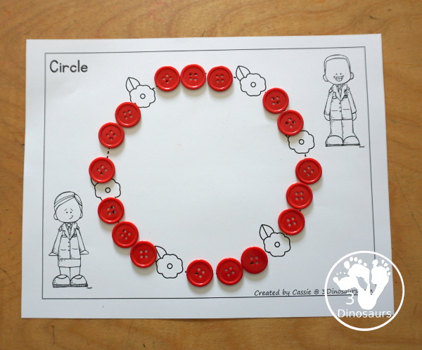 Free Poppy Shape Tracing Printable - has 12 shapes for kids to trace ane color the poppies on the shapes. A great Veteran's Day shape printable for kids working on fine motor skills and shapes. - 3Dinosaurs.com