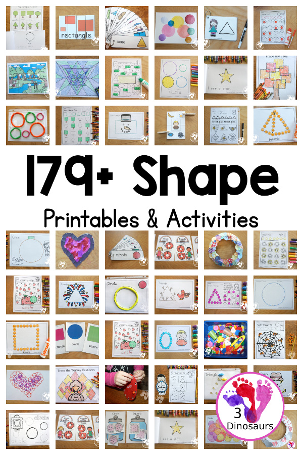Shape Activities & Printables - 3Dinosaurs.com