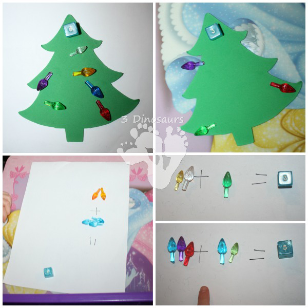 Christmas Light Sensory Bin - 3Dinosaurs.com