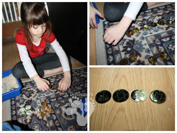 Hanukkah Rice Sensory Bin - 3Dinosaurs.com