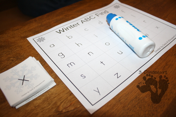 FREE Fun Winter Themed ABC Tracing for Print & Cursive - uppercase and lowercase options with cover the letter and tracing the letter - 3Dinosaurs.com