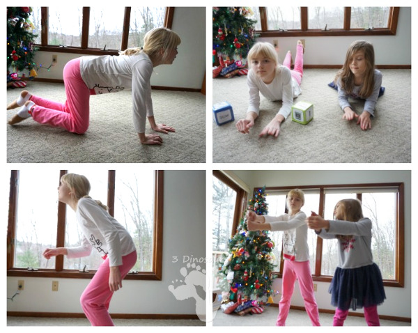 Free Run Run As Fast As You Can With The Gingerbread Man Gross Motor Dice - 6 movements and a speed dice included and goes great with almost all gingerbread man stories - 3Dinosaurs.com