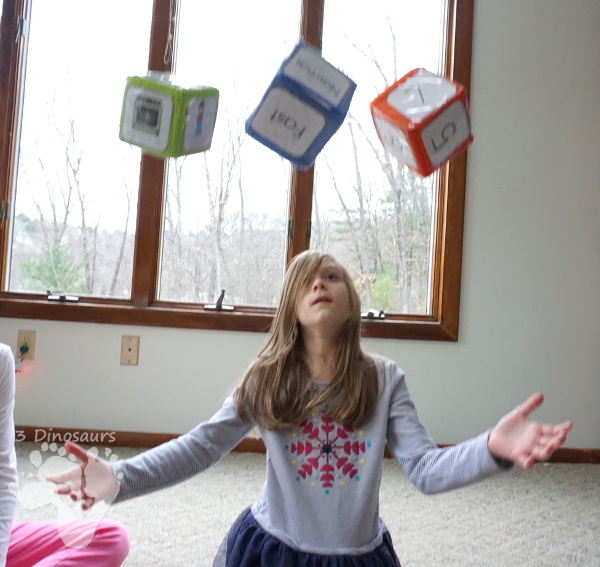 Free Run Run As Fast As You Can With The Gingerbread Man Gross Motor Dice - 6 movements and a speed dice included and goes great with almost all gingerbread man stories - 3Dinosaurs.com