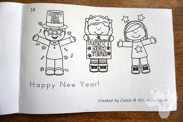 Free New Year's Eve Is It Midnight Easy Reader Book - a fun 14 page book with clocks asking if it is midnight - 3Dinosaurs.com