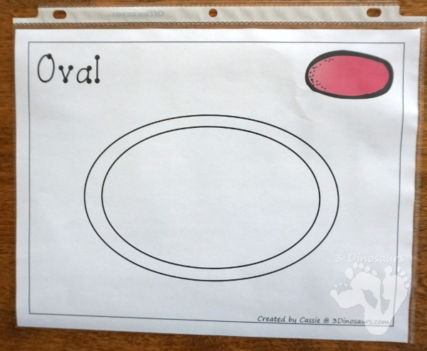 Free Shape Playdough Mats - 11 shape mats to use with kids with a shape in center for kids to use as a playdough mat. 3Dinosaurs.com