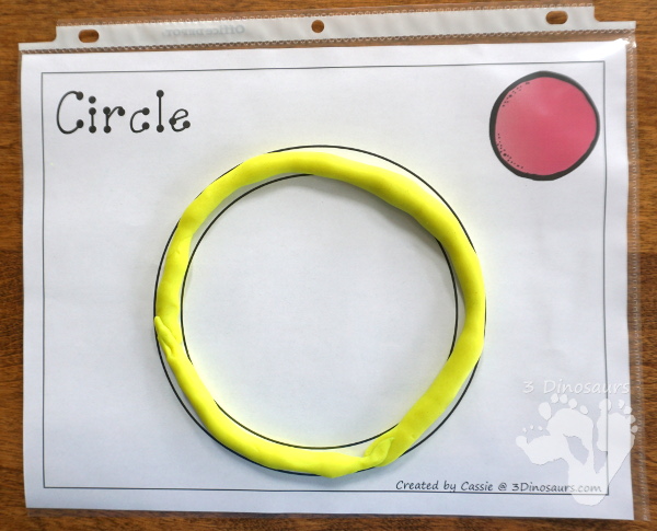 Free Shape Playdough Mats - 11 shape mats to use with kids- 3Dinosaurs.com