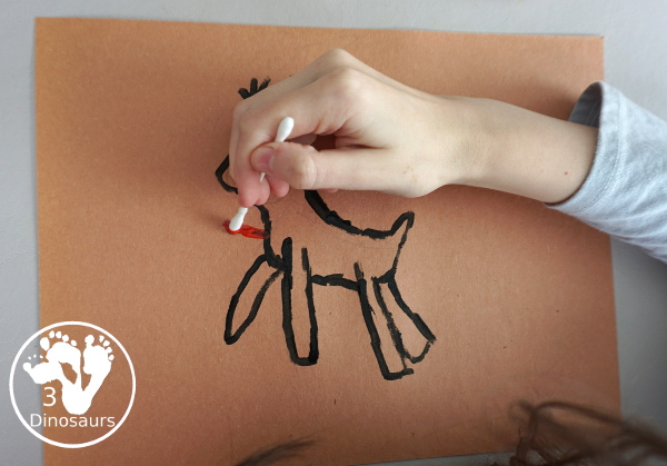 Cave Painting with Sunset of the Sabertooth - a fun history painting activity that you can do with the Magic Tree House Book - 3Dinosaurs.com