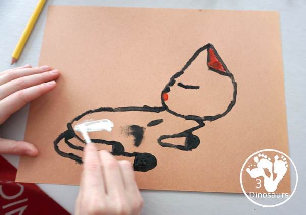 Cave Painting with Sunset of the Sabertooth - a fun history painting activity that you can do with the Magic Tree House Book - 3Dinosaurs.com