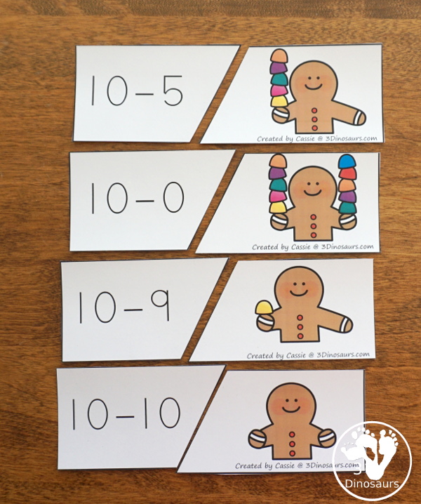 Gingerbread Pack for PreK & Kindergarten - with activities for different ages all-around a Gingerbread Man theme. There is a mix of hands-on and no-prep printables for kids to learn with - 3Dinosaurs.com