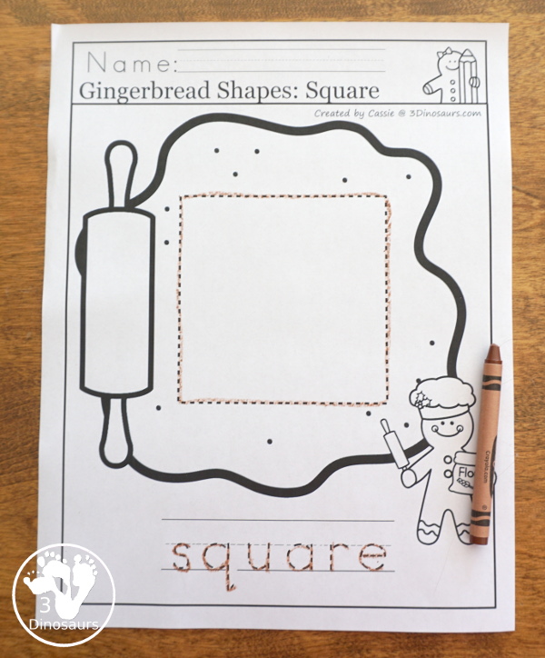 Gingerbread Pack for PreK & Kindergarten - with activities for different ages all-around a Gingerbread Man theme. There is a mix of hands-on and no-prep printables for kids to learn with - 3Dinosaurs.com