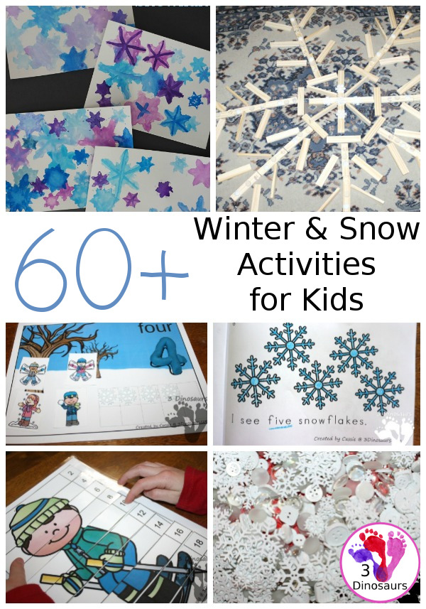 Snow & Winter Activities - 3Dinosaurs.com 