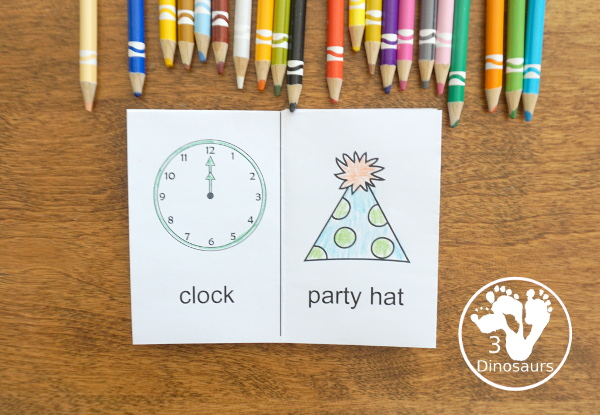 Free New Years Packs for Tot, Preschool, PreK and Kindergarten - with a mix of hands-on and no-prep activities for New Years - 3Dinosaurs.com