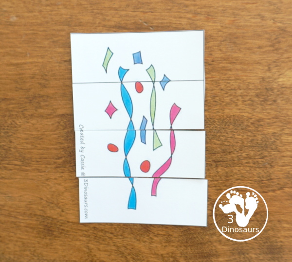 Free New Years Packs for Tot, Preschool, PreK and Kindergarten - with a mix of hands-on and no-prep activities for New Years - 3Dinosaurs.com