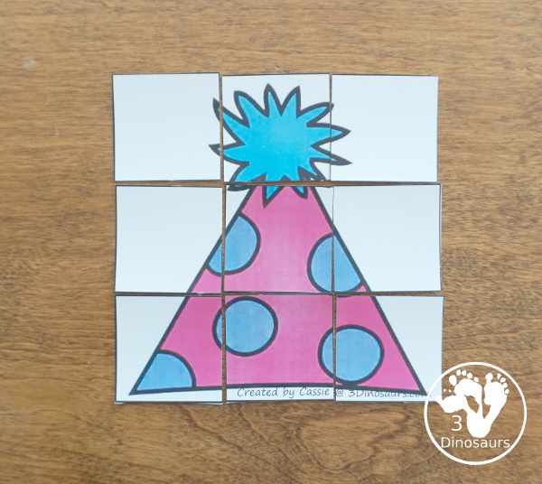 Free New Years Packs for Tot, Preschool, PreK and Kindergarten - with a mix of hands-on and no-prep activities for New Years - 3Dinosaurs.com