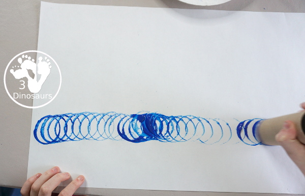 Paper Roll Painted Menorah - a fun painting activity using paper rolls to make a menorah for kids - 3Dinosaurs.com